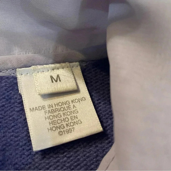 Vintage women blue-violet preppy wool pullover long  sleeves knit casual sweater - Picture 7 of 9